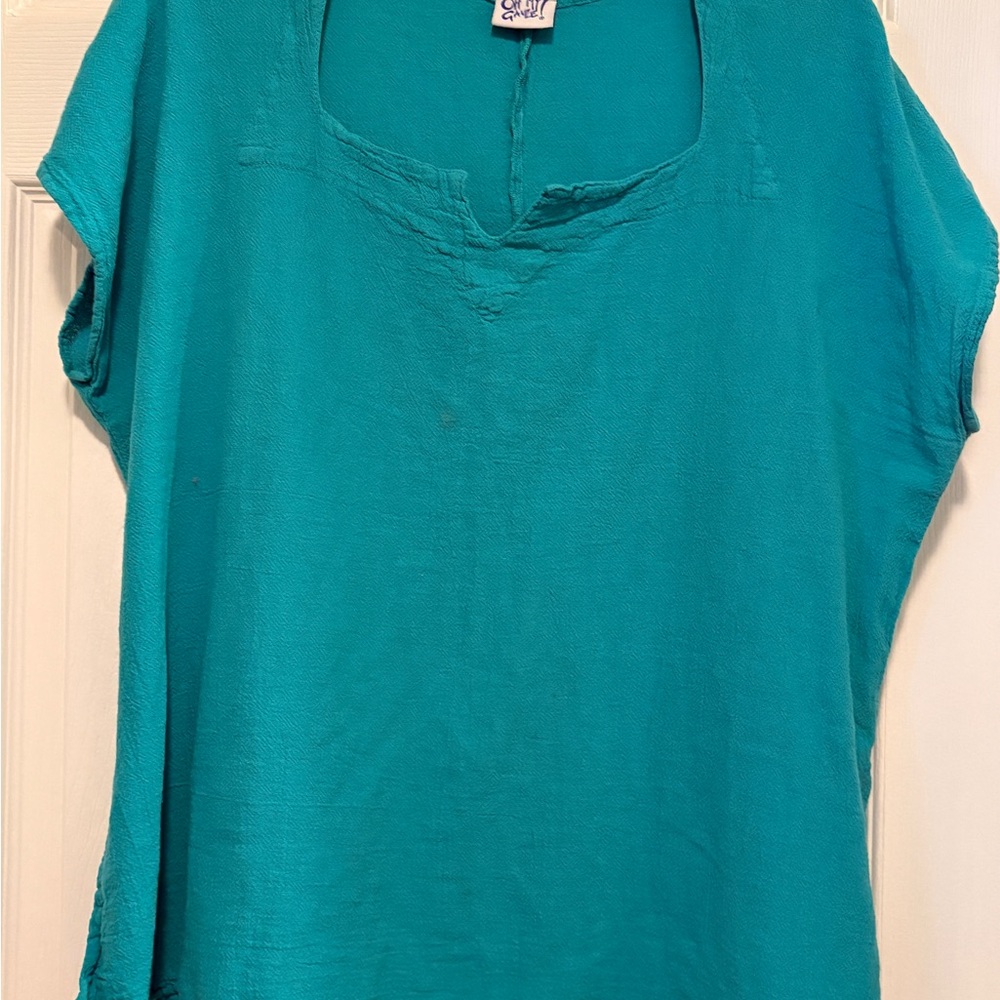 Oh My Gauze! Turquoise Short Sleeve Tee